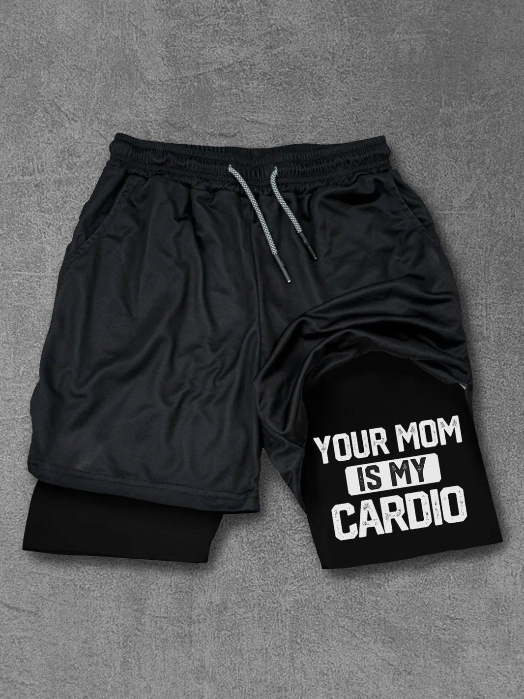 your mom is my cardio Performance Training Shorts - Gymfit